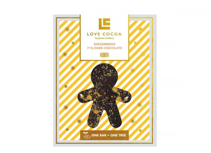 Love Cocoa gingerbread dark chocolate bar 75g