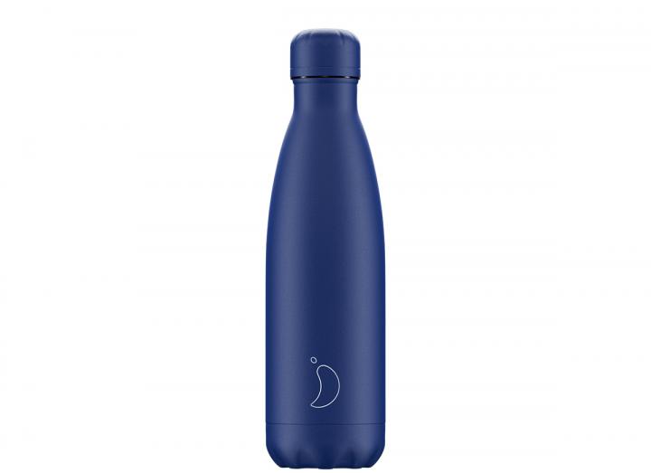 Matte All Blue 500ml Chilly's drinking bottle