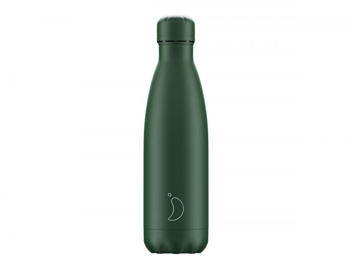 Matte All Green 500ml Chilly's drinking bottle