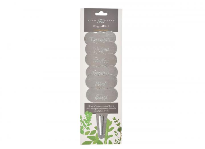 Metal herb labels by Sophie Conran for Burgon & Ball