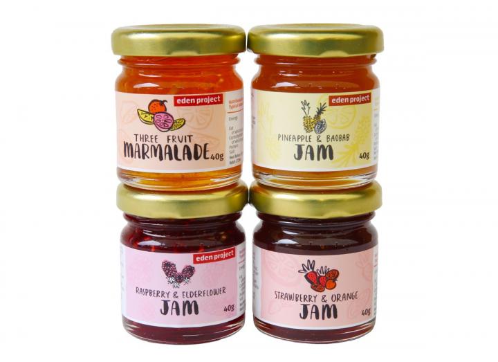 Gift set of mini jars of jam