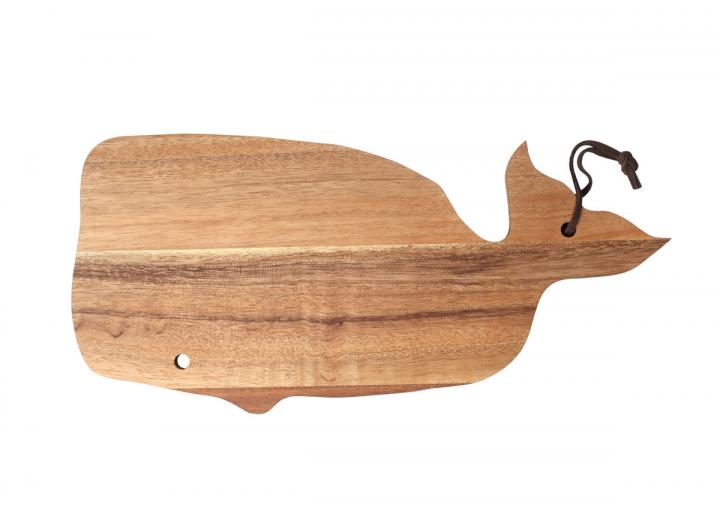 Ocean collection rustic acacia wood whale serving board