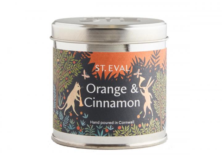 Orange & Cinnamon scented tin candle from St Eval Candles