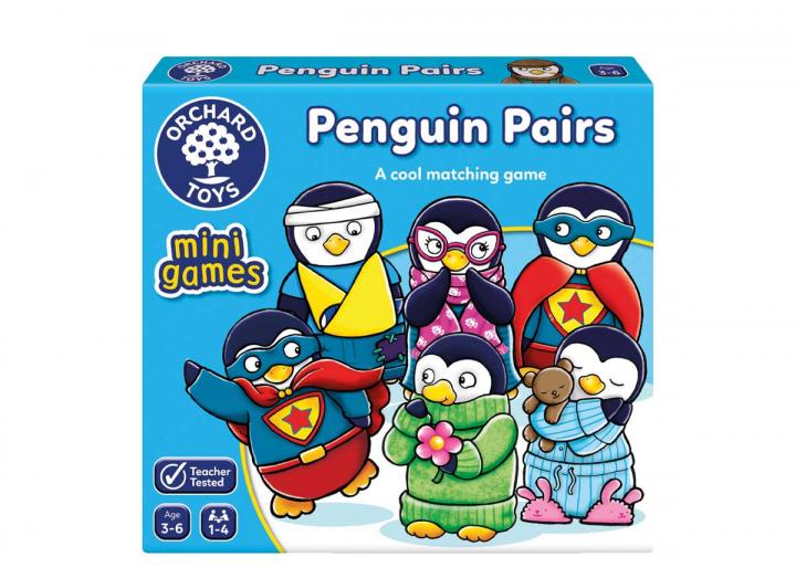 Penguin Pairs mini game from Orchard Toys