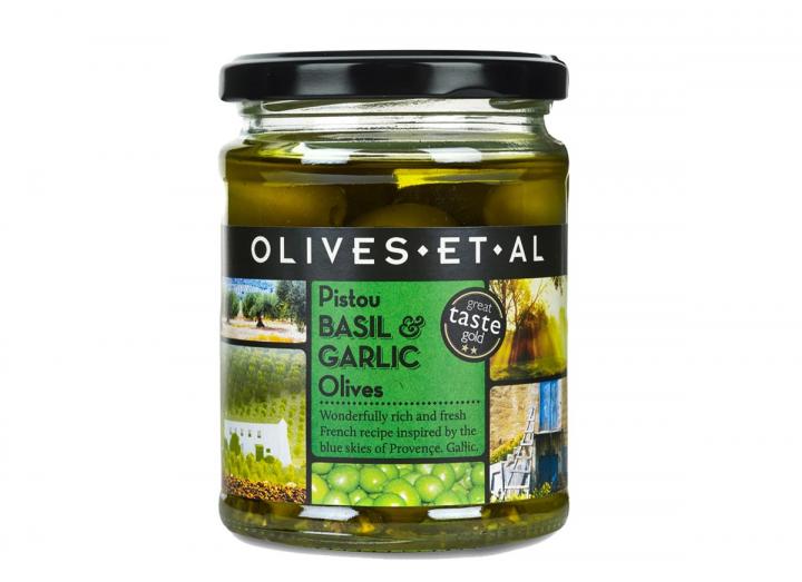Olives Et Al pistou basil & garlic olives 250g