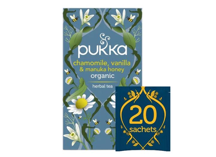 Pukka chamomile, vanilla & manuka honey tea