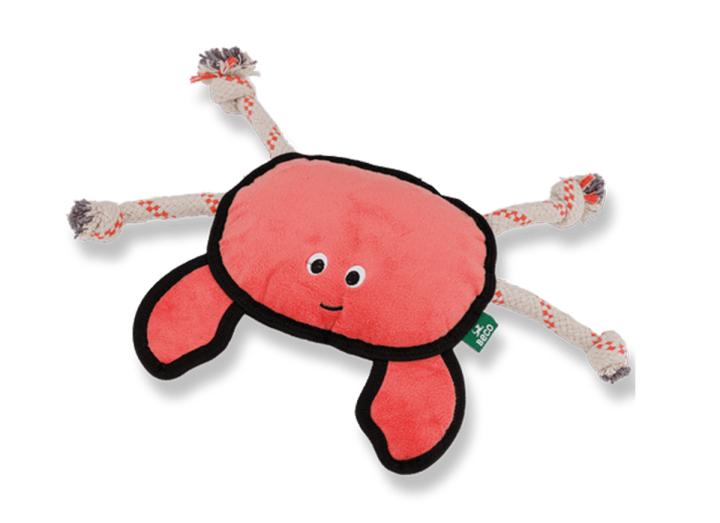 Recycled rough & though crab dog toy