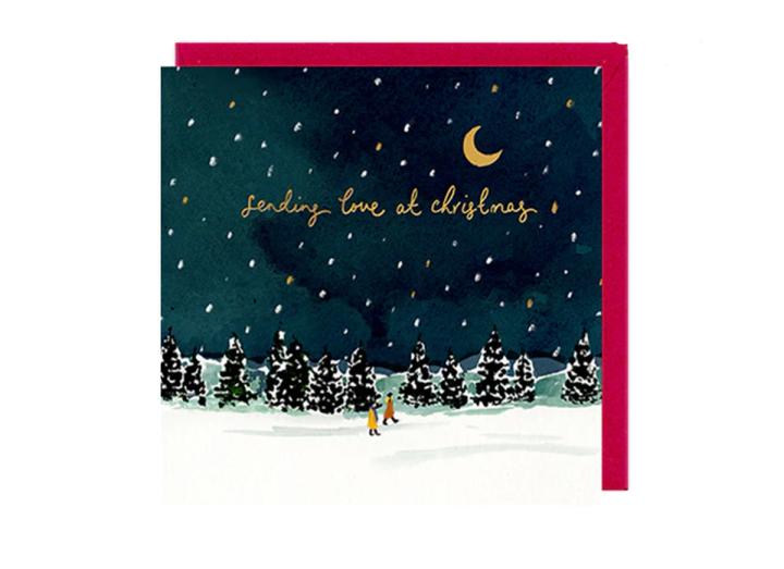 Sending love at Christmas card