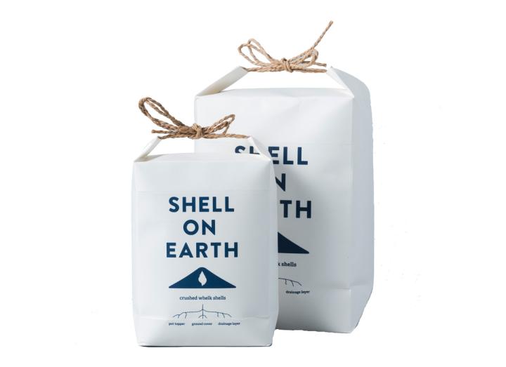 Shell on Earth crushed, recycled whelk shells for pot dressing