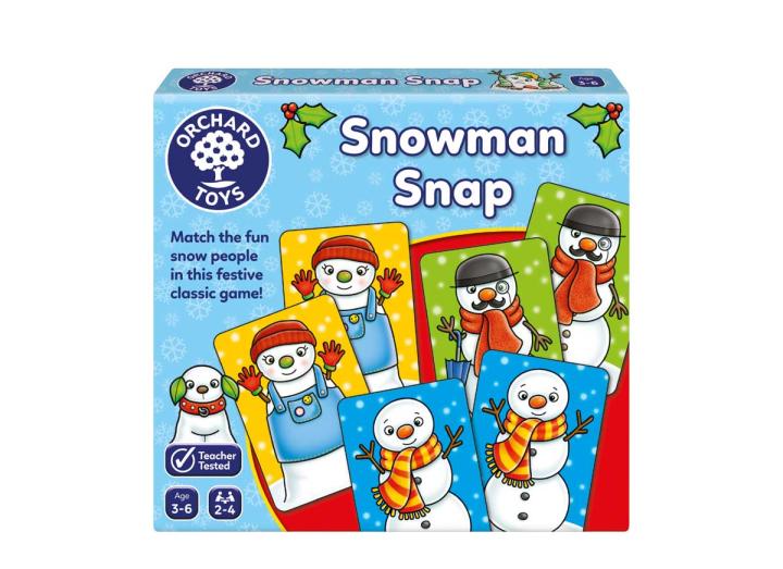 Snowman Snap mini game from Orchard Toys
