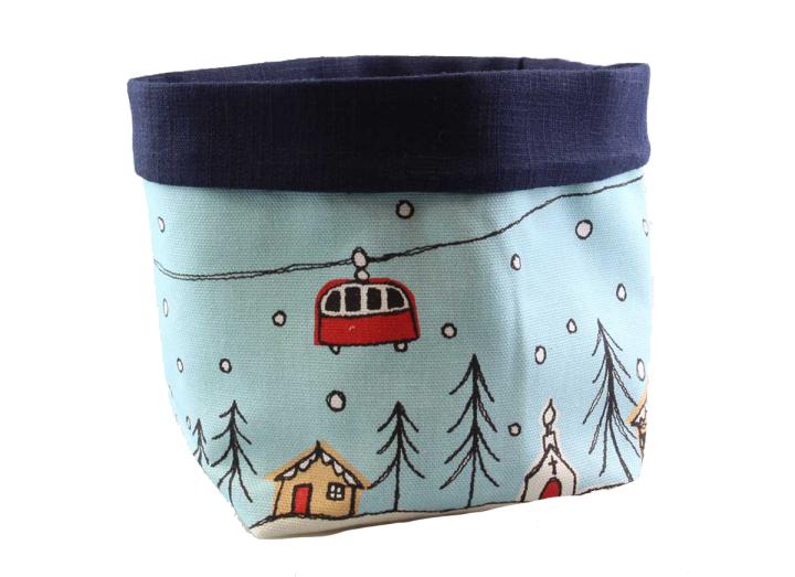 Snowy mountains storage pot sewing project