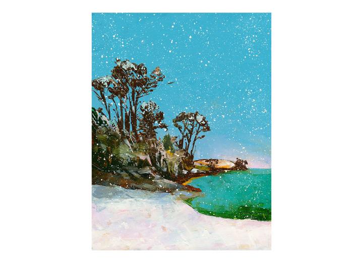 Snowy Durgan beach card