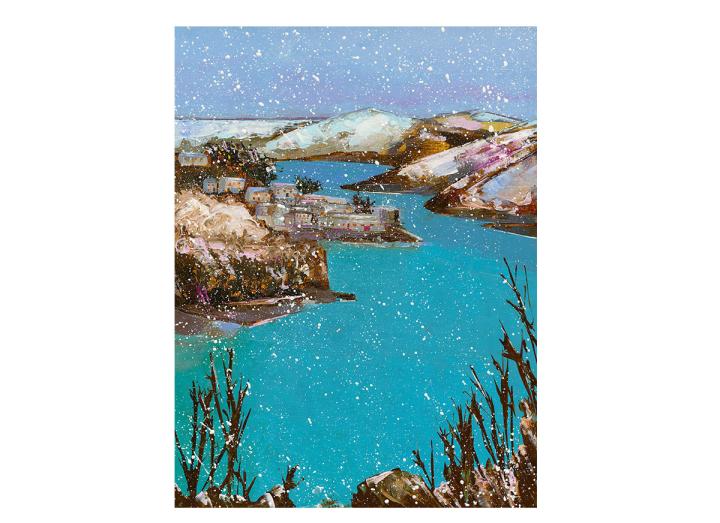 Snowy Fowey Hall walk card