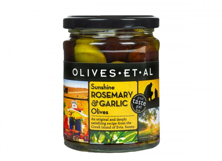 Olives Et Al sunshine rosemary & garlic olives 250g