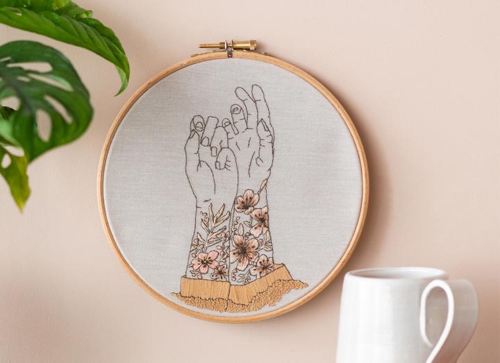 Tattooed arms embroidery kit