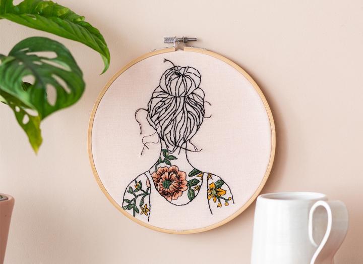 Tattooed shoulders embroidery kit