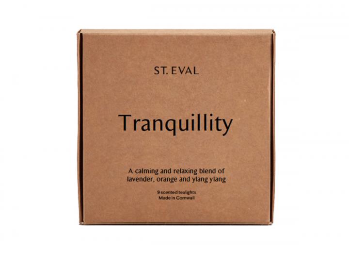 Tranquility scented tealights from St Eval Candle Company in Cornwall