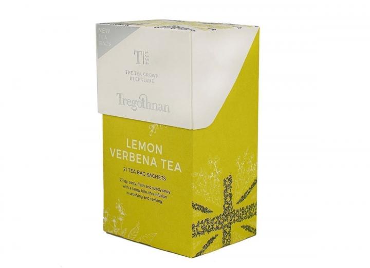 Tregothnan Lemon Verbena tea 21 tea bag sachet box
