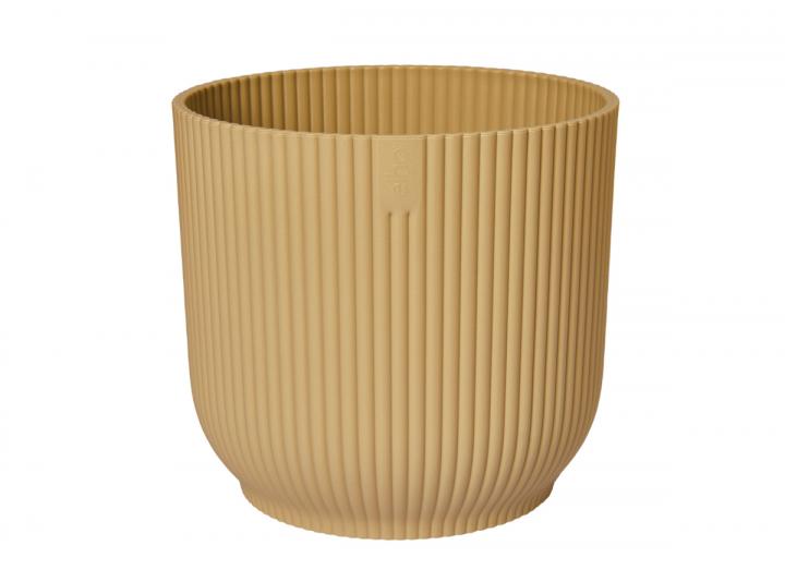 Vibes Fold Round plant pot in butter yellow from Elho