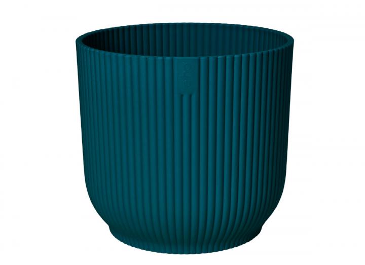 Vibes Fold Round plant pot in deep blue from Elho