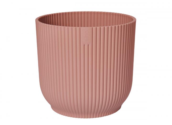 Vibes Fold Round plant pot in delicate pink from Elho