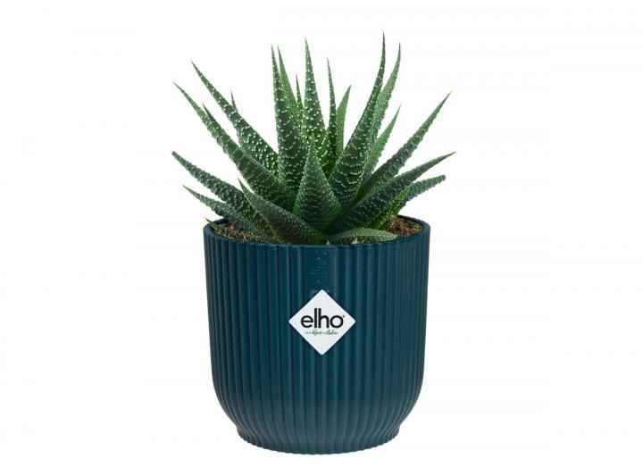 Vibes Fold Round Mini plant pot in deep blue from Elho