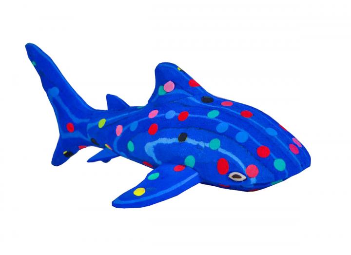 Whale Shark sculpture made from flips flops by Ocean Sole