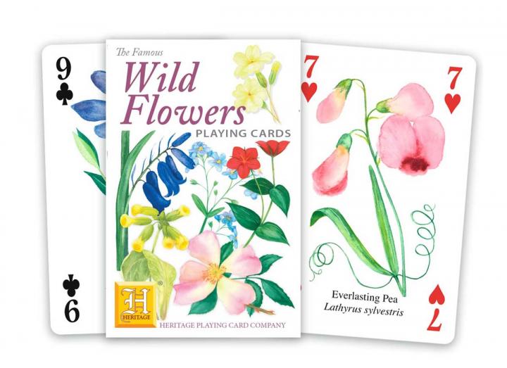 Wild Flowers playing cards from Heritage Playing Cards