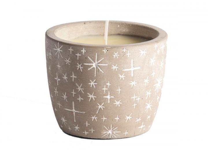 Orange & Cinnamon scented star pot candle, handmade in Cornwall by St Eval Candle Co. 