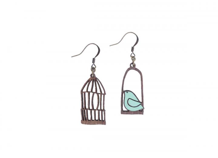 Blue freedom earrings