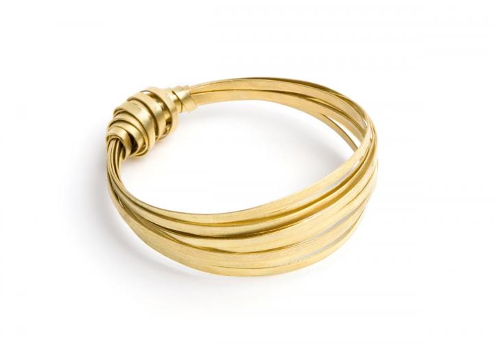 Brass ribbon bangle