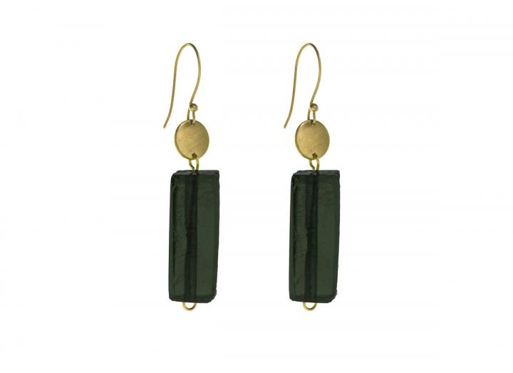 Earth rectangle earrings