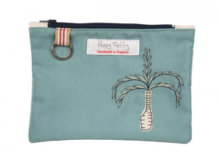 Eden embroidered large purse with key ring