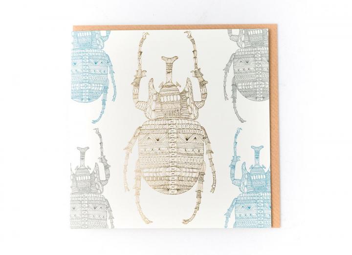 Eden Project stag beetle card