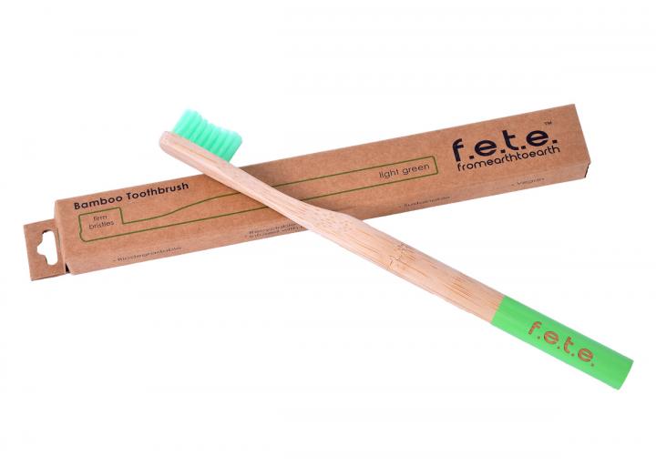 Bamboo toothbrush firm green