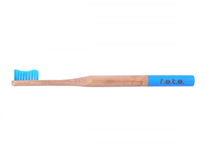 Bamboo toothbrush medium blue