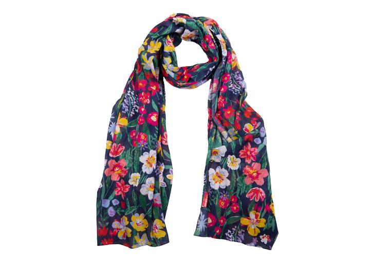 Floral organic cotton scarf