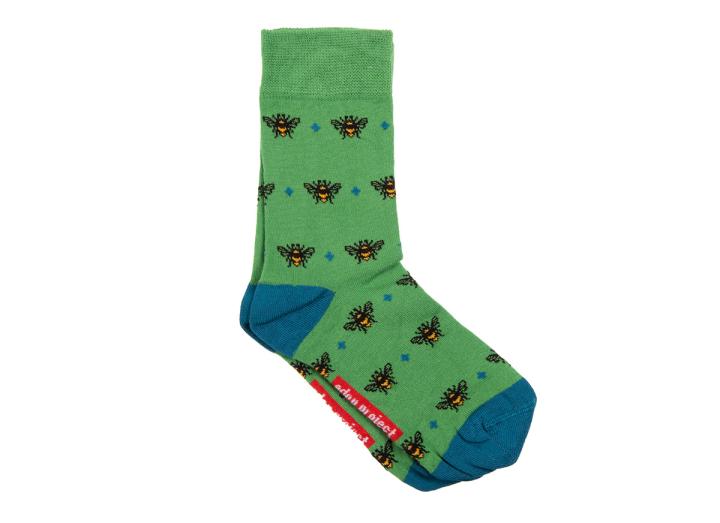 Green bee socks
