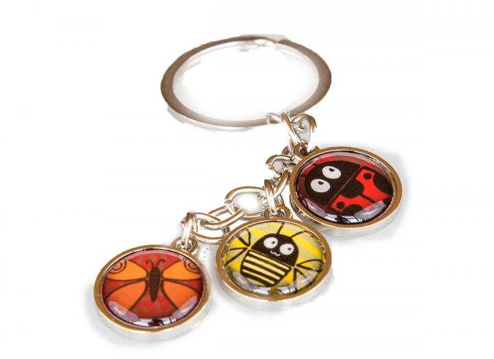 Insect charm keyring