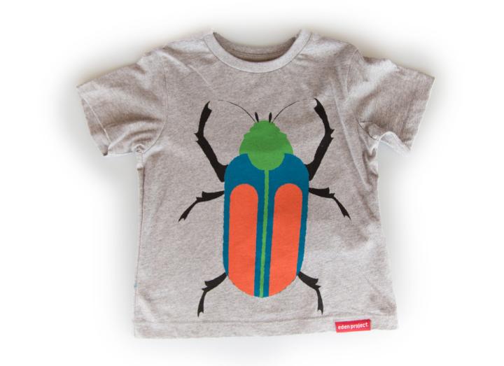 Kids bug t-shirt grey marl