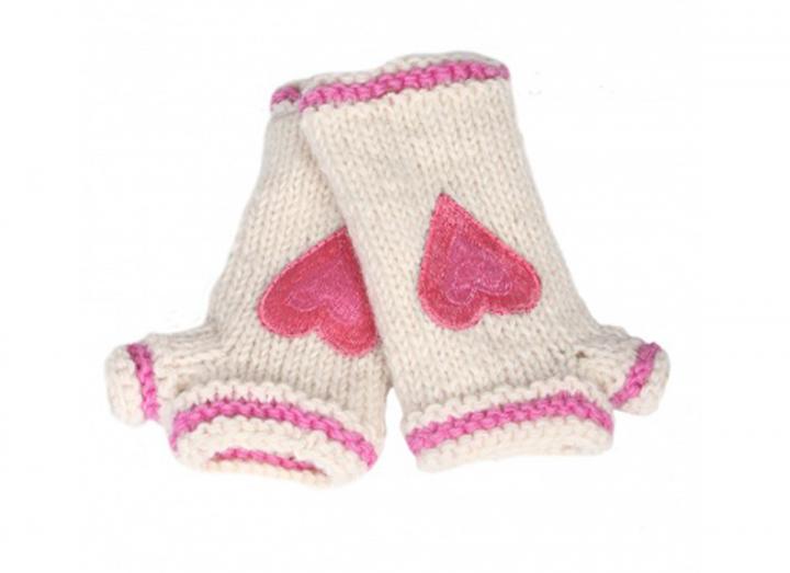 Kids heart wristwarmers