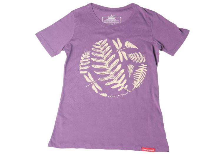 Ladies fern t-shirt pansy purple