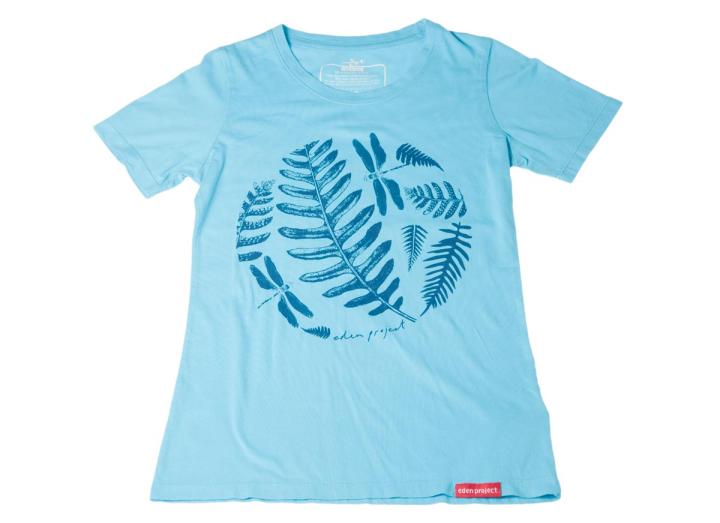 Ladies fern t-shirt turquoise