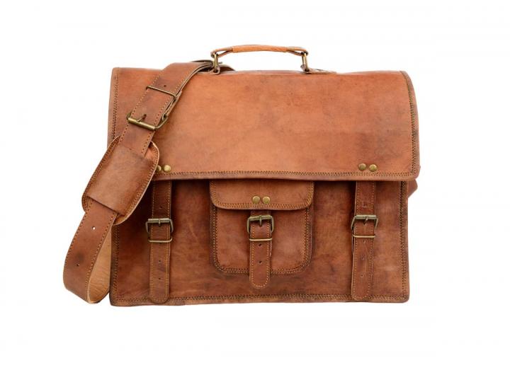 Large leather satchel