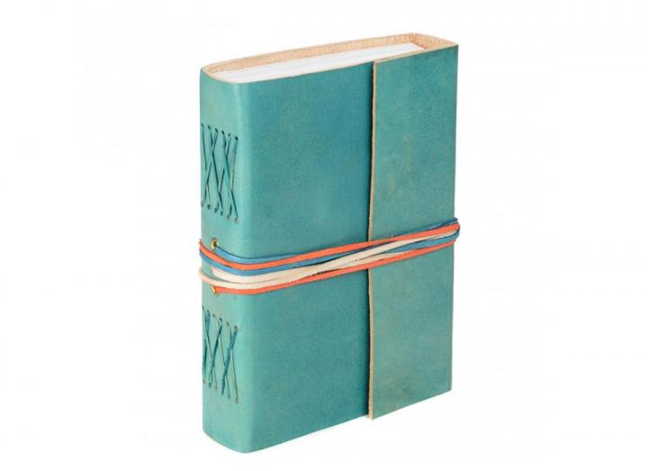 Leather journal blue