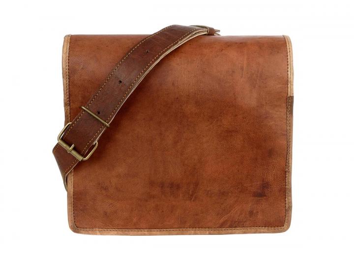 Leather messenger bag