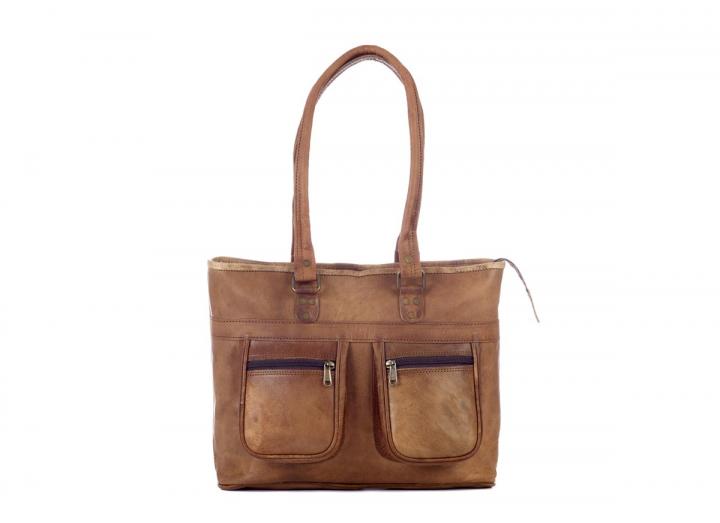 Leather shoulder bag