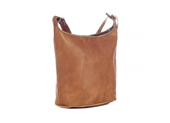 Leather shoulder tote bag