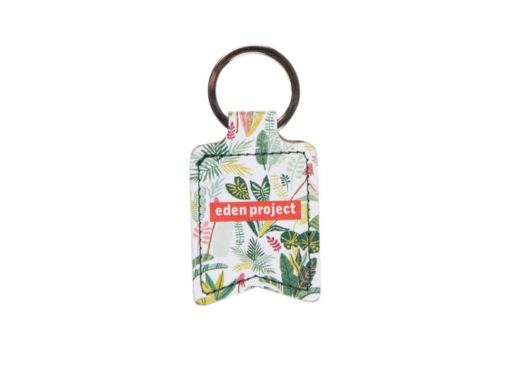 Rainforest leather keyring