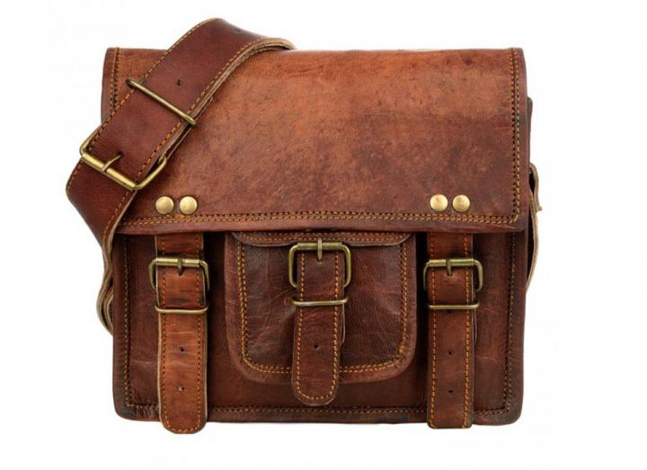 Small leather satchel